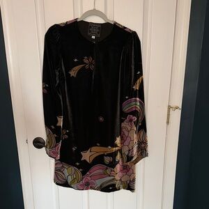 Johnny Was velvet swing dress